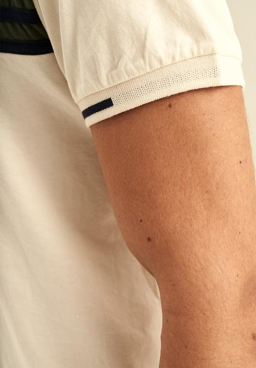 POLO - PS Chest Block SS Tee - Ecru