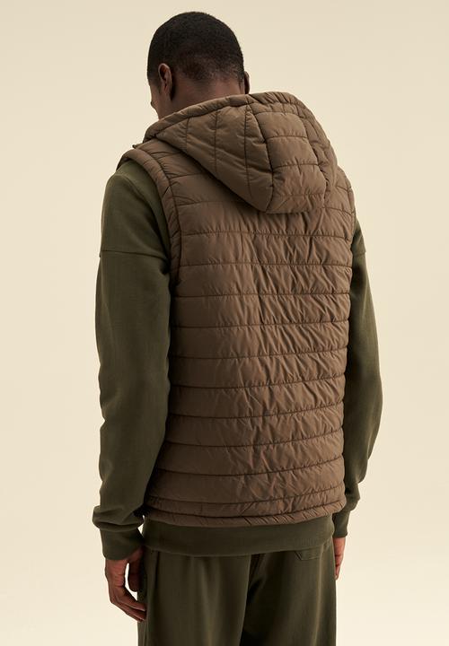 POLO - Hooded Sleeveless Puffer Gilet - Fatigue