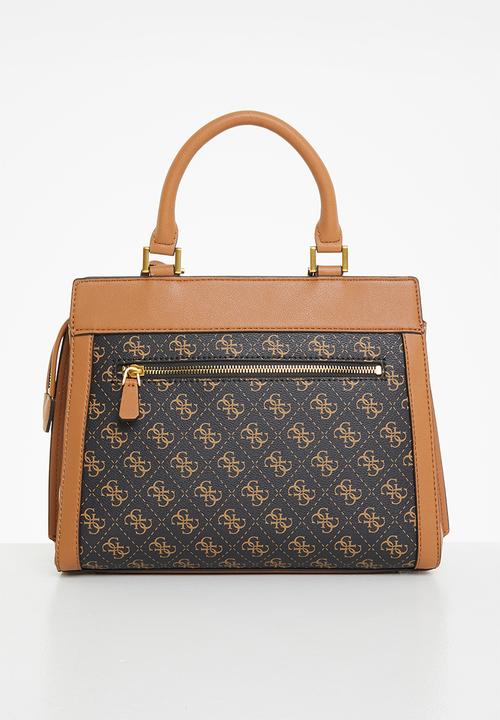 GUESS - Katey luxury satchel - brown & cognac
