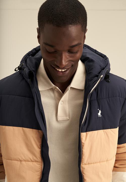 POLO - Mens colourblock puffer jacket - multi