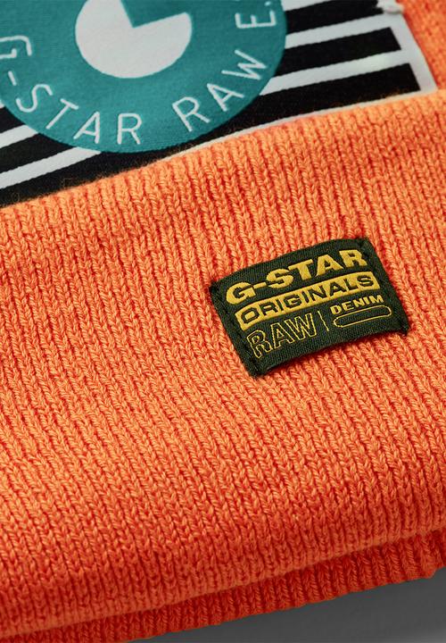 G-STAR - Effo long label aw beanie - jaffa