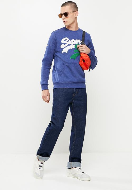 Superdry. - Vl source crew - bright blue marl