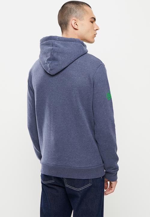 Superdry. - T&f hood - princedom blue marl