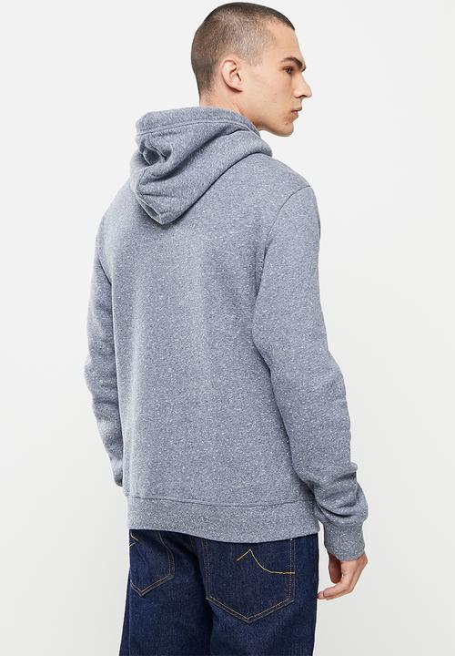 Superdry. - Vintage logo emb hood - tois blue grit