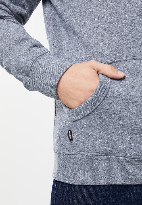 Superdry. - Vintage logo emb hood - tois blue grit