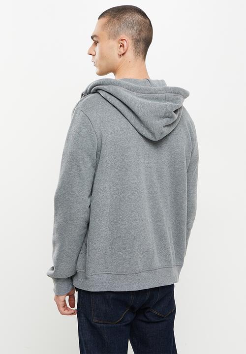 Superdry. - Vintage logo emb ziphood bb no - rich charcoal marl