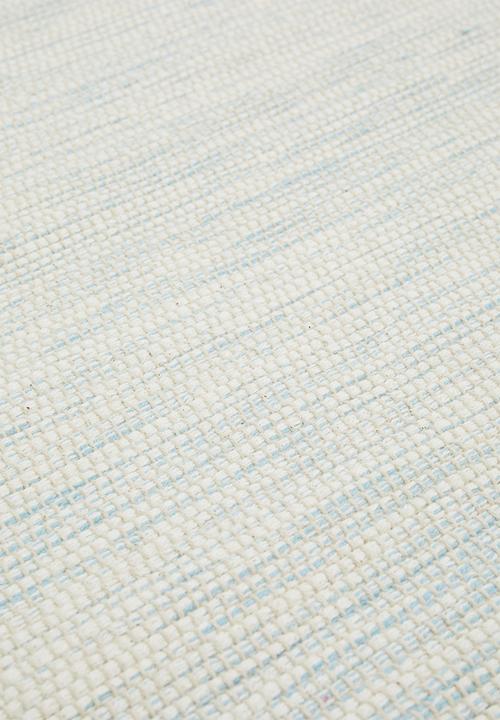 Sixth Floor - Hokipoki cotton woven rug - natural & blue