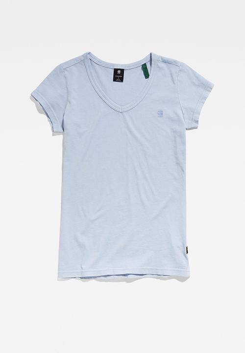 G-STAR - Eyben slim v t short sleeve - dark laundry blue