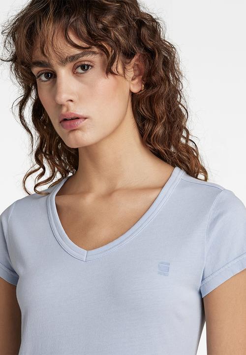 G-STAR - Eyben slim v t short sleeve - dark laundry blue