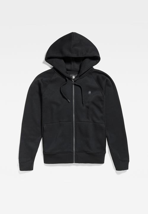 G-STAR - Premium core 2.0 hooded zip thru sweatshirt - black