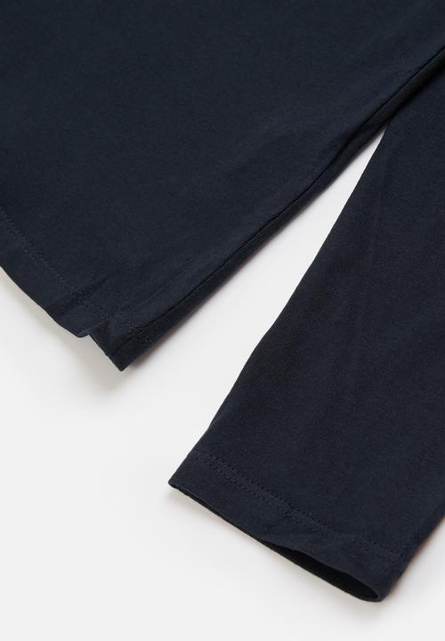 POLO - Girls long sleeve printed tee - navy