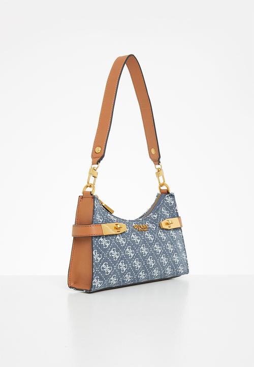 GUESS - Zadie logo top zip shoulder bag - blue