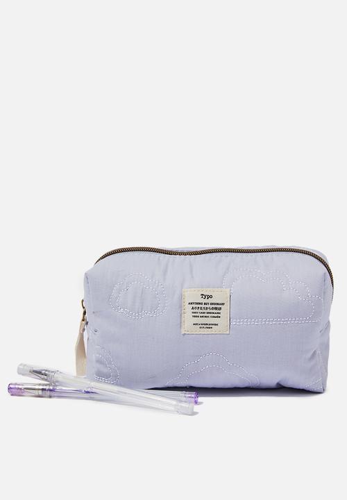 Typo - Florence pencil case - quilted orchid cloud