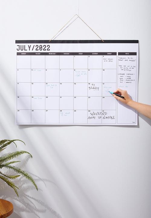 Typo - 2022 a1 hanging calendar - white
