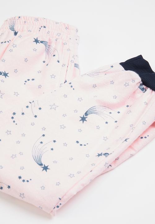 Superbalist Kids - Flannel pj set - pink & navy 
