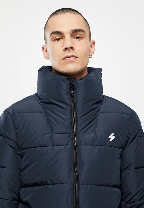 Superdry. - Non hooded sports puffer - deep navy