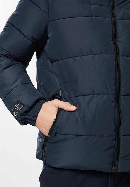 Superdry. - Non hooded sports puffer - deep navy