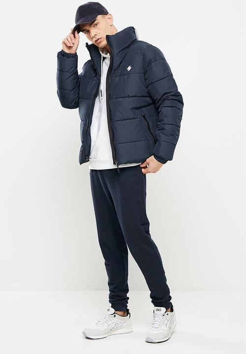 Superdry. - Non hooded sports puffer - deep navy