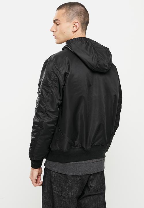 Superdry. - Ma1 hooded bomber - black