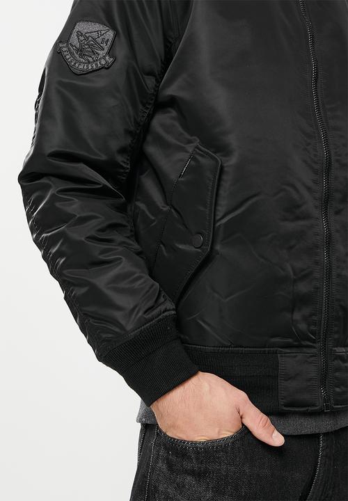 Superdry. - Ma1 hooded bomber - black