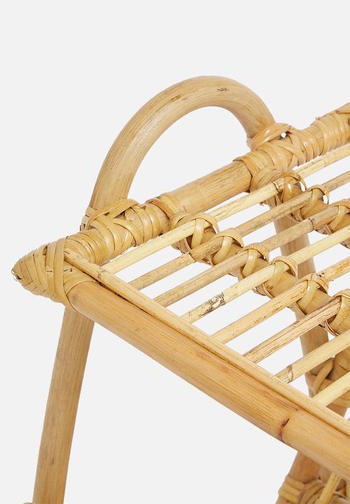 Sixth Floor - Rattan magazine rack side table - natural