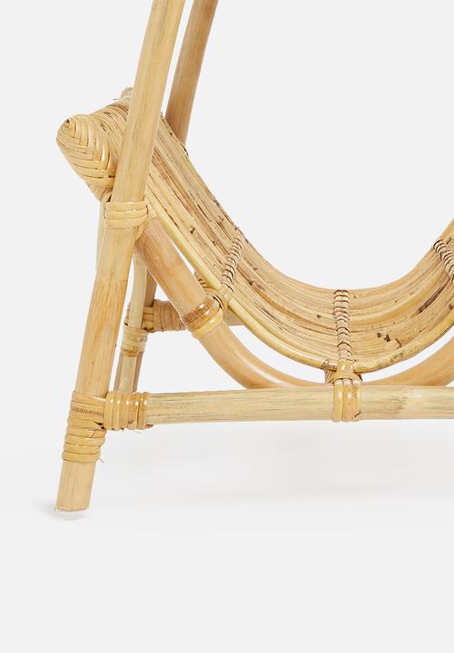 Sixth Floor - Rattan magazine rack side table - natural