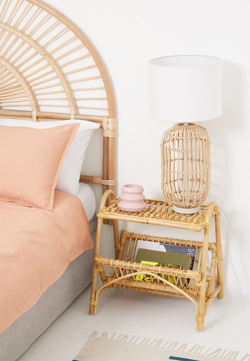 Sixth Floor - Rattan magazine rack side table - natural