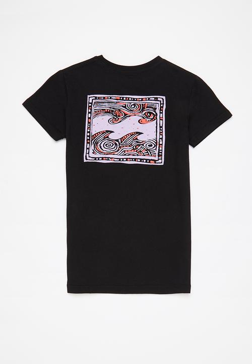 Billabong  - Crayon wave short sleeve T-shirt - black