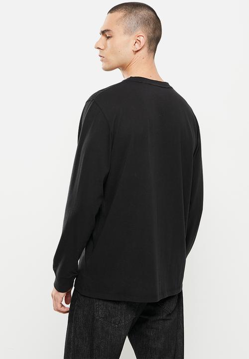 Superdry. - Superdry code essential long sleeve top - black