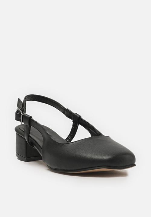 Trendyol - Toe cap slingback low heel - black