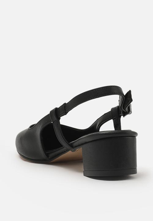 Trendyol - Toe cap slingback low heel - black
