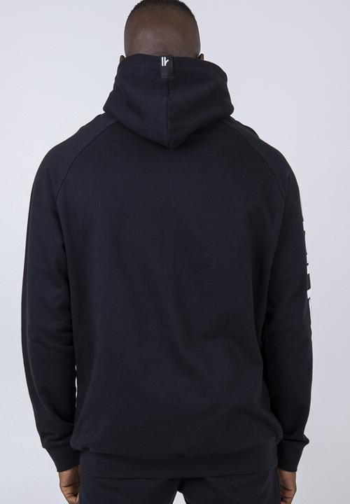 Flyersunion - Flyersunion fleece buff hoodie - black