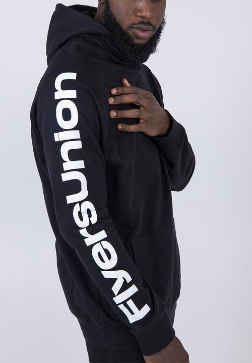 Flyersunion - Flyersunion fleece buff hoodie - black