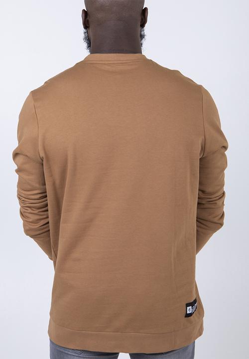 Flyersunion - Fashion crew neck fleece sweater - tan