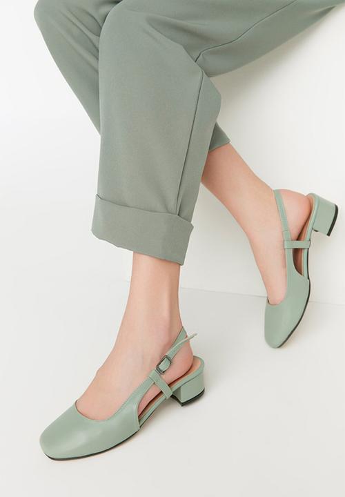 Trendyol - Toe cap slingback low heel - mint