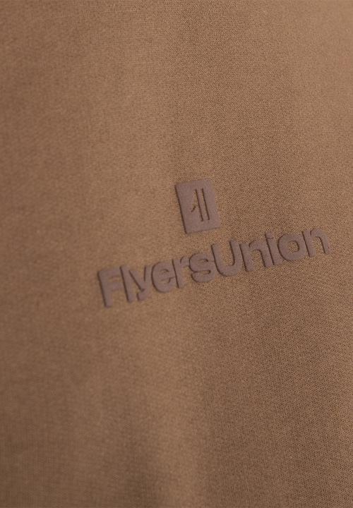 Flyersunion - Fashion crew neck fleece sweater - tan