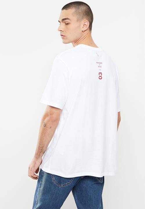 Superdry. - Corporate logo tee - optic