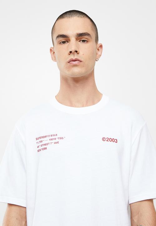 Superdry. - Corporate logo tee - optic