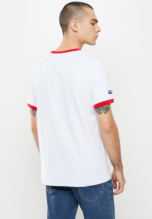Superdry. - Cl ac ringer tee - glacier grey