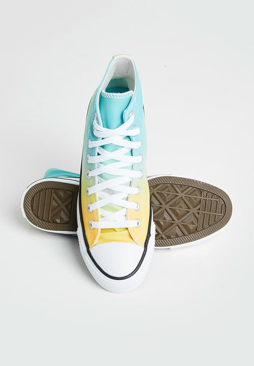 Converse - Chuck taylor all star gradient heat hi - citron zest/baltic blue/white
