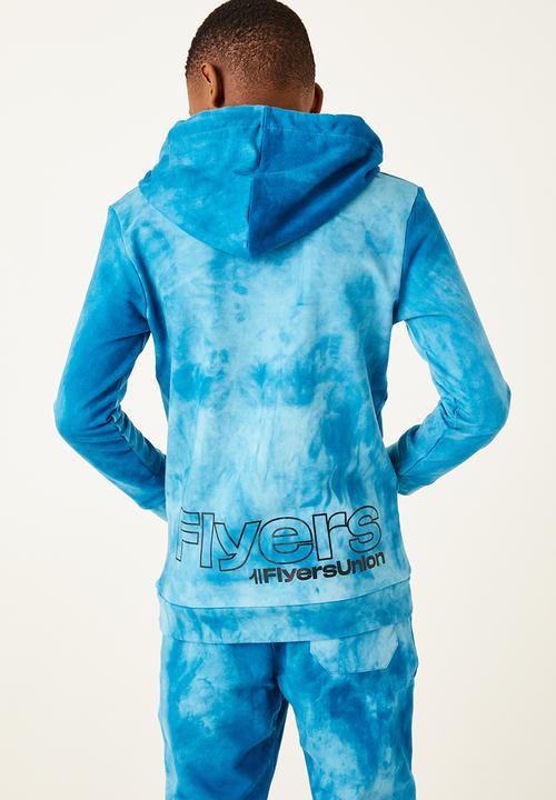 Flyersunion - Spectra-dye fleece hoodie - peacock