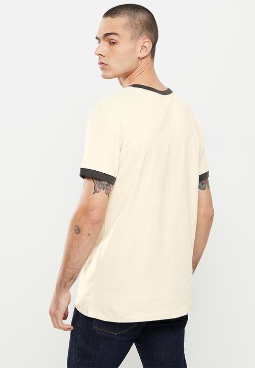 Superdry. - Cl ac ringer tee - oatmeal