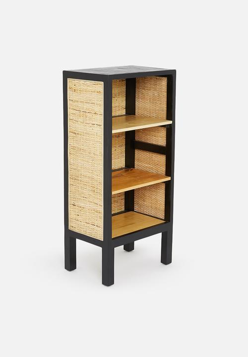 Sixth Floor - Rattan book shelf - natural & black