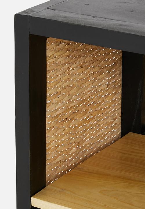 Sixth Floor - Rattan book shelf - natural & black