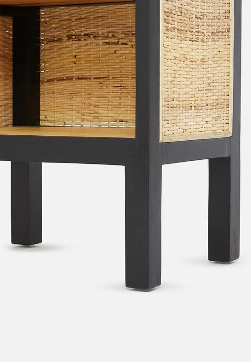 Sixth Floor - Rattan book shelf - natural & black