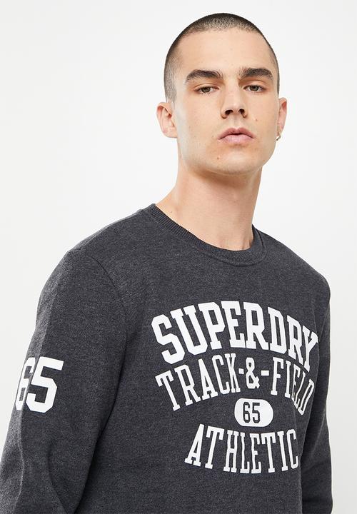 Superdry. - T&f crew - charcoal 