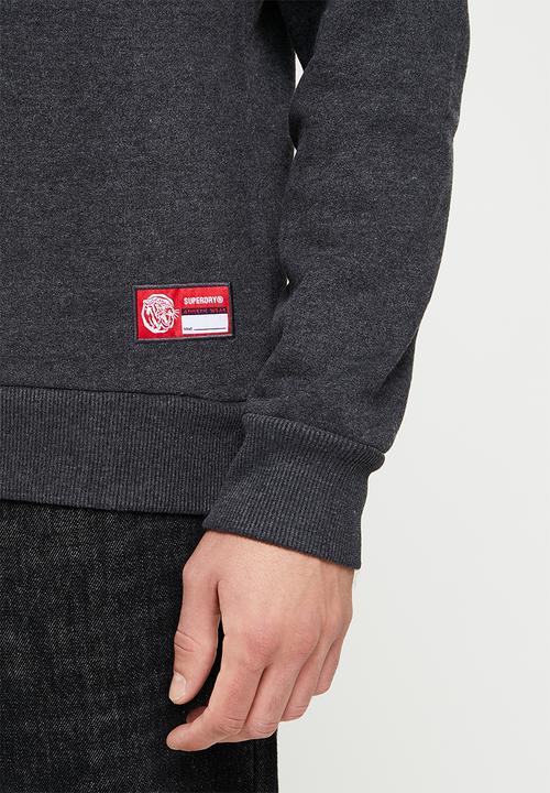 Superdry. - T&f crew - charcoal 