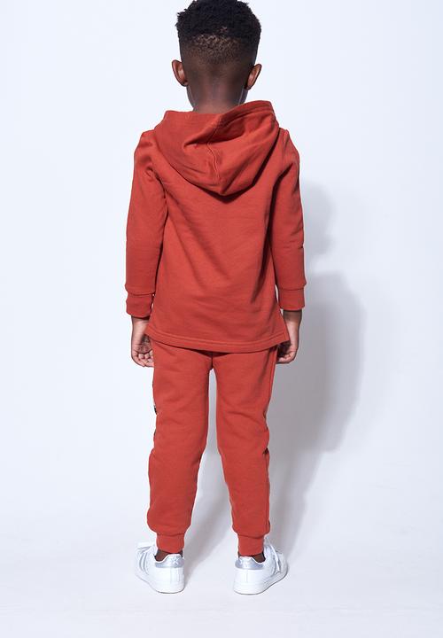Flyersunion - Open bottom hoodie - brick