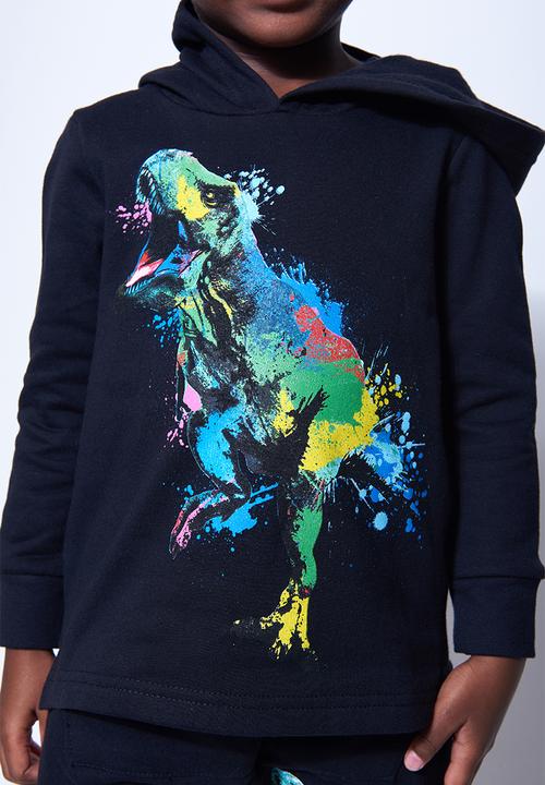 Flyersunion - Open bottom hoodie - black