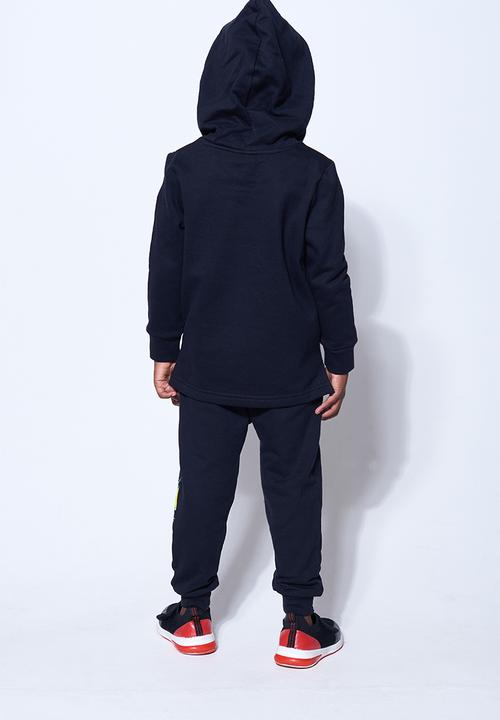 Flyersunion - Open bottom hoodie - black